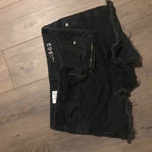 Vintage cut off shorts, black